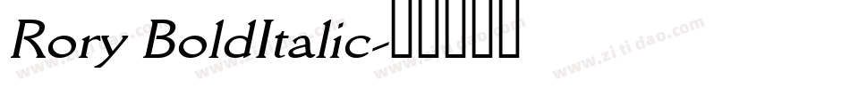 Rory BoldItalic字体转换
